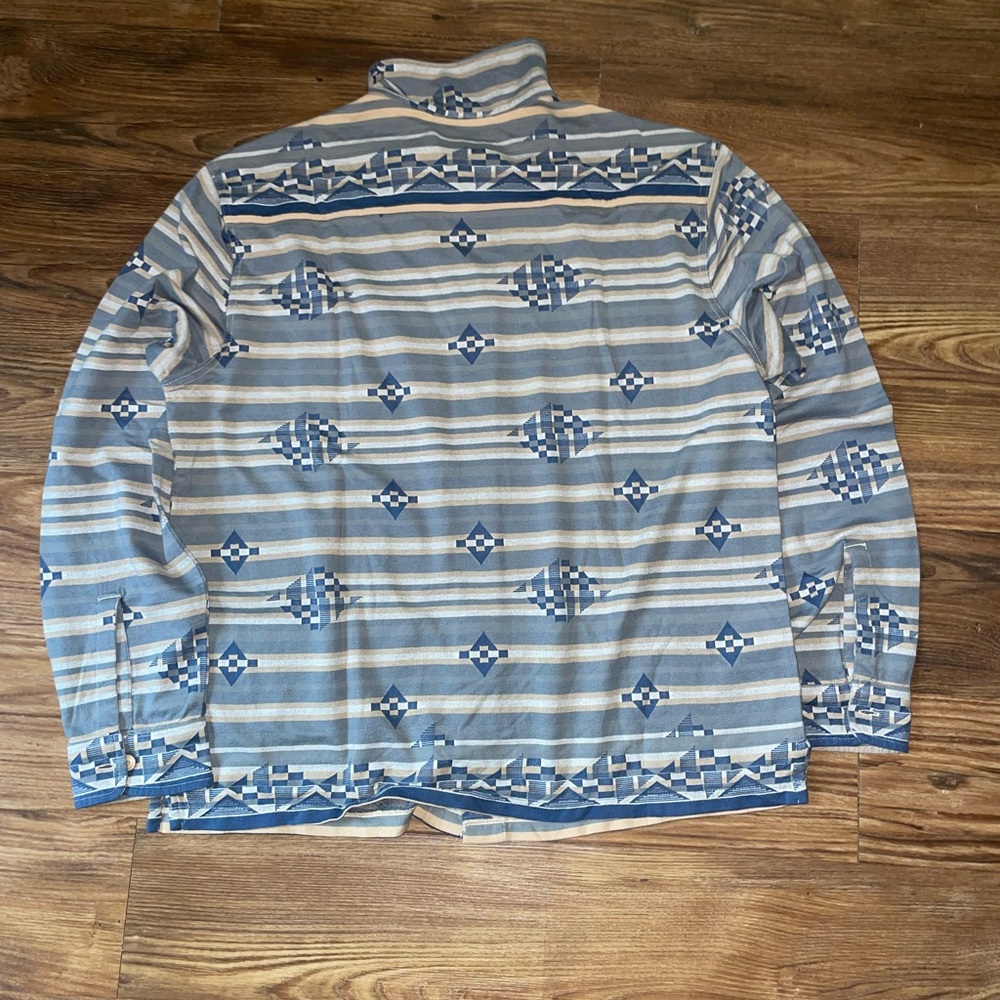 RRL Indigo Jacquard Knit Shirt - Picture 8 of 11